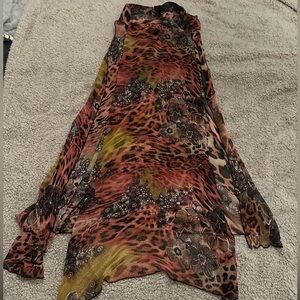 Elegant Multicolor Maxi Skirt